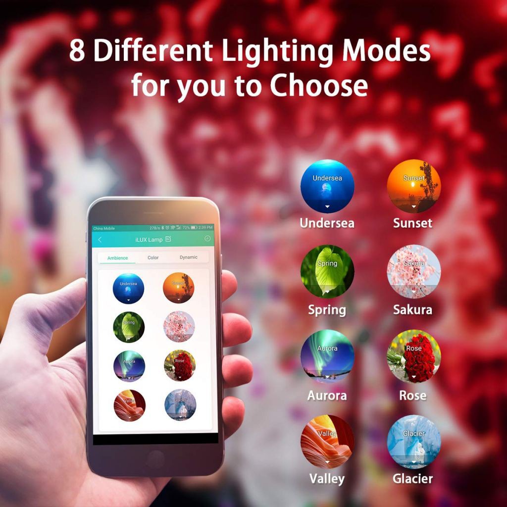 【ready】 VV6-S Cellphone WiFi Voice Control RGB Energy Saving Dimming LED Bulb Multicolor Smart Light Bulbs 6W E14 lotus1