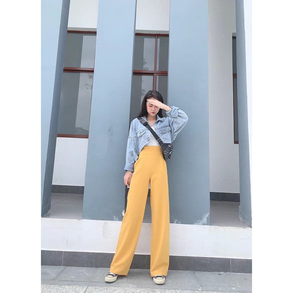 [CLip + Ảnh thật] QUẦN LỤA TRƯỢT CẠP CAO DÀI 104CM SIÊU HACK DÁNG SALE 50% | BigBuy360 - bigbuy360.vn