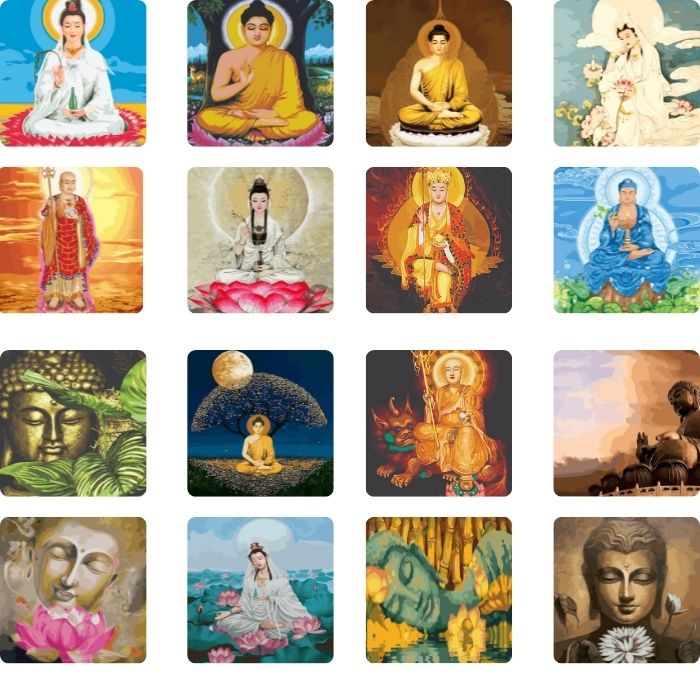 Tranh treo tường tự tô màu số hóa DALI - Những mã tranh đẹp và hot nhất DALI - Kích thước 40x50