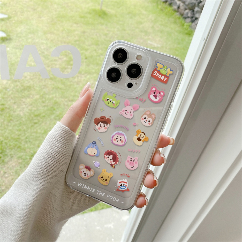 DISNEY Ốp Điện Thoại Mềm Trong Suốt Chống Sốc Hoạt Hình Toy Story Cho iPhone 11 13 12 X XS Pro Max XR 12 13