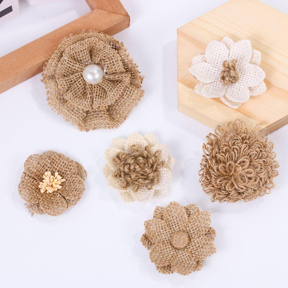WONDER Hoa Hồng Handmade Bằng Vải Bố Dùng Trang Trí Nhà Cửa / Tiệc Tùng DIY