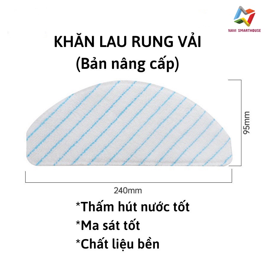 Phụ kiện Khăn lau rung giặt nhiều lần cho Ecovacs Deebot T8, T9 , Aivi Plus, Deebot T8, T9, N8 Pro