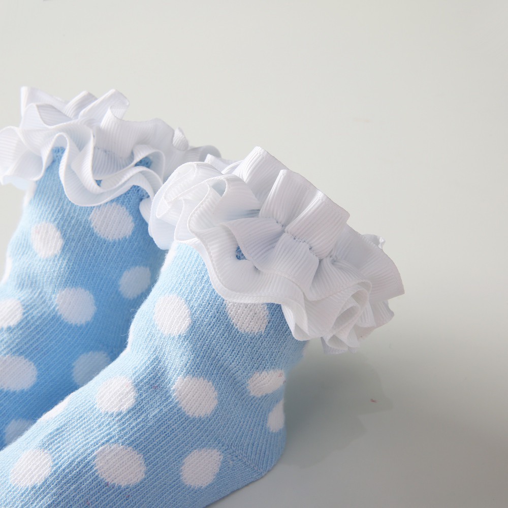 Vớ Sanlutoz màu xanh dương dễ thương cho bé 0-2 tuổi