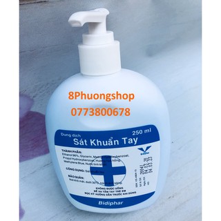 Dung dịch sát khuẩn tay Bidiphar 250 ml/chai - Dung dịch rửa tay khô diệt khuẩn không cần rửa lại bằng nước