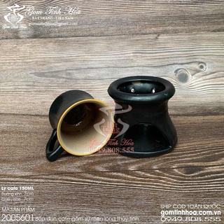 Bếp đun cafe gốm sứ dáng cốc eo Gốm sứ Bát Tràng