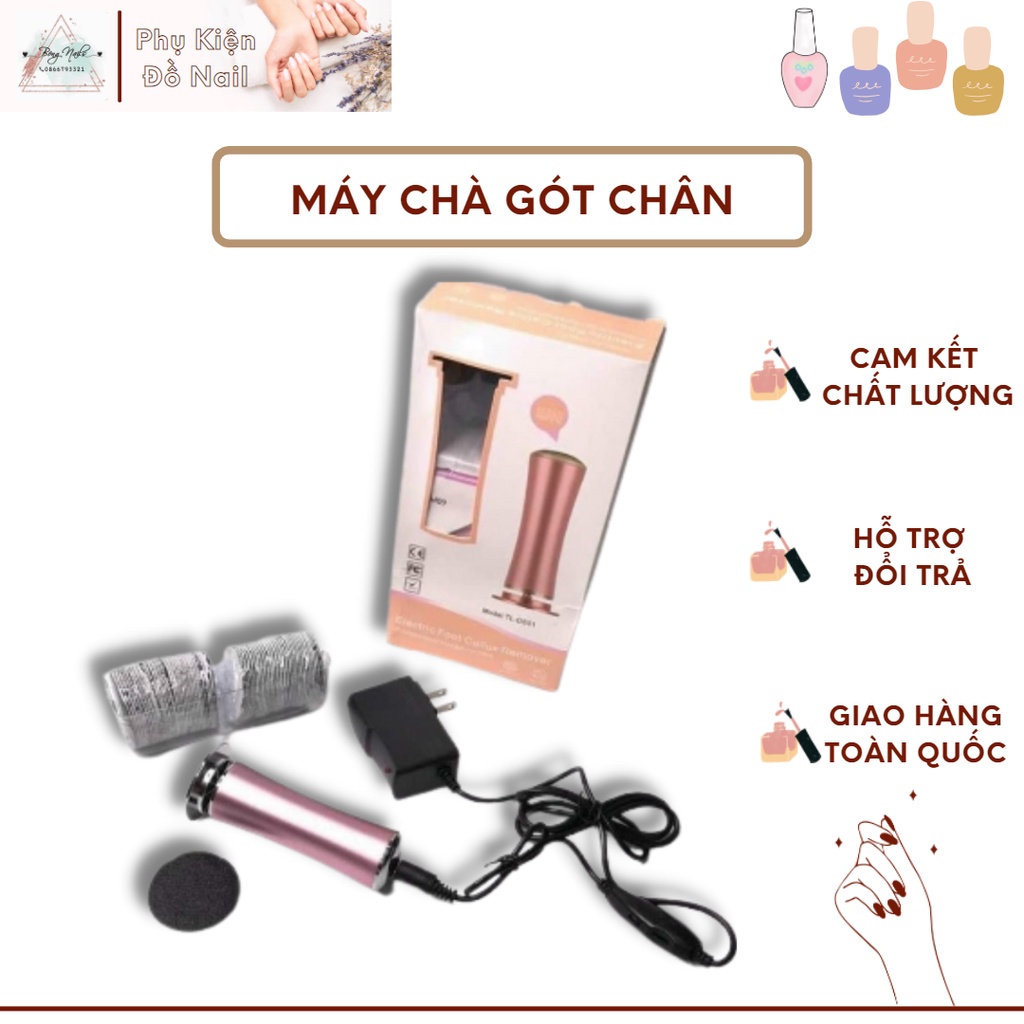 Máy chà gót chân 💥 TẶNG 60 MIẾNG CHÀ 💥 Máy chà gót chân tích điện cực khỏe, tùy chỉnh được tốc độ