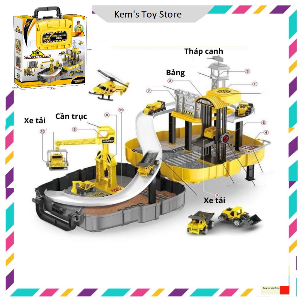 Đồ chơi công trường, mô hình công trường xây dựng cho trẻ