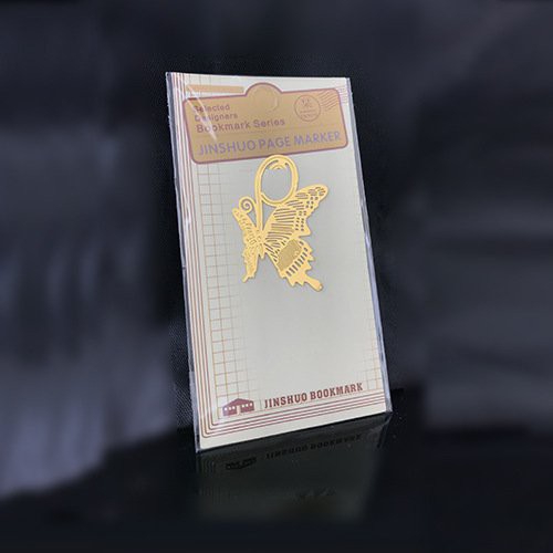 Bookmark kim loại mỏng BƯỚM HOA HƯỚNG DƯƠNG CỎ BỐN LÁ kẹp sách đánh dấu trang xinh xắn