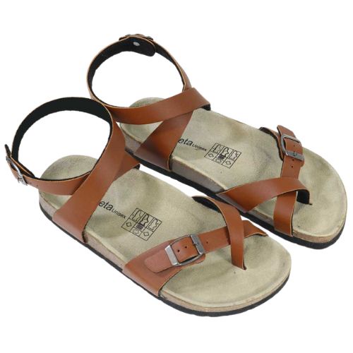 Xăng Đan Xỏ Ngón Đế Trấu Quấn Cổ Chân Màu Bò Ấn Tượng Detaunisex Mã SATA20B