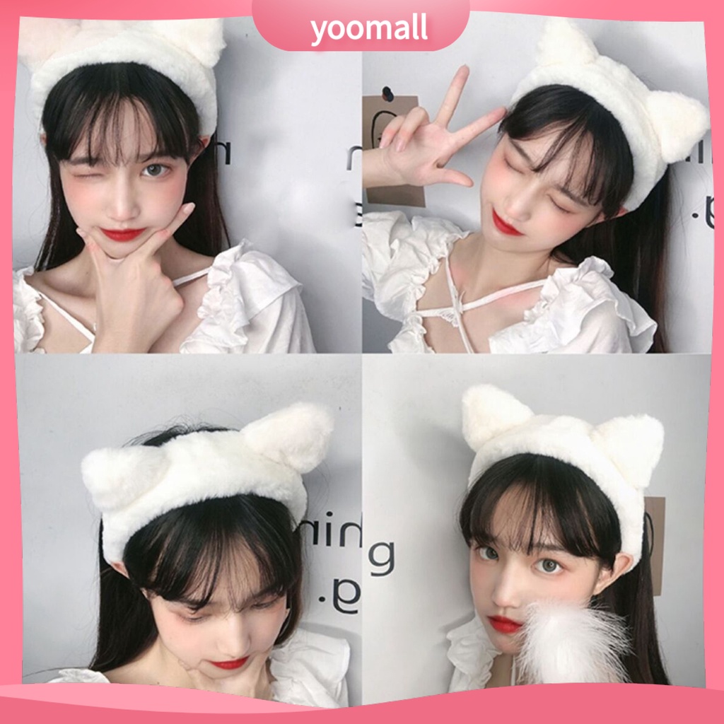 Băng Đô Cài Tóc Hình Tai Mèo Đơn Giản Cho Nữ