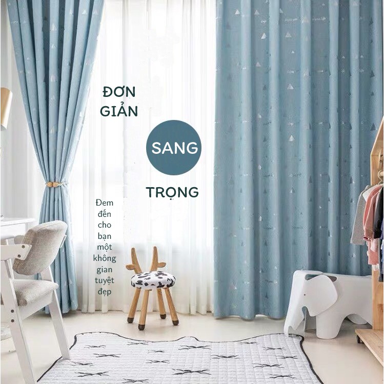 [ MẪU MỚI-2021] rèm của sổ trang trí họa tiết ngôi sao nhiều màu