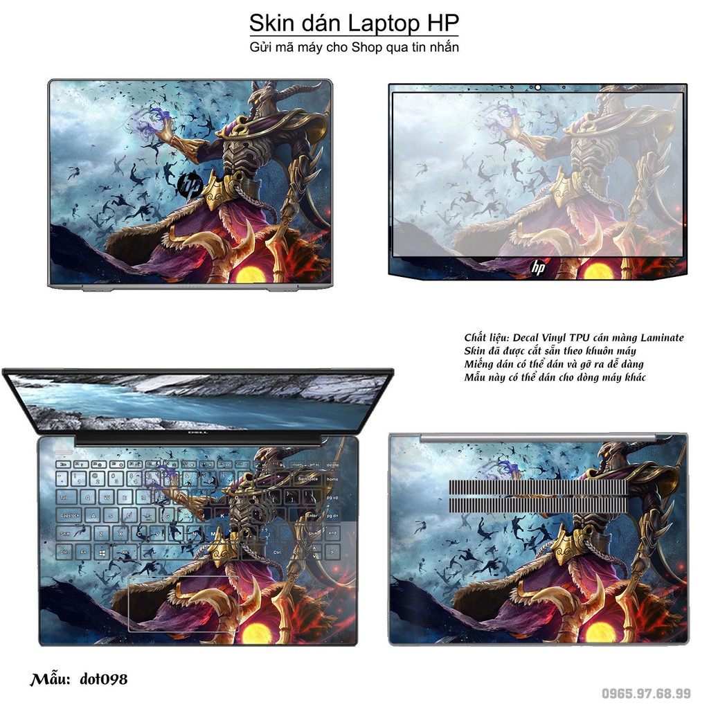 Skin dán Laptop HP in hình Dota 2 nhiều mẫu 17 (inbox mã máy cho Shop)