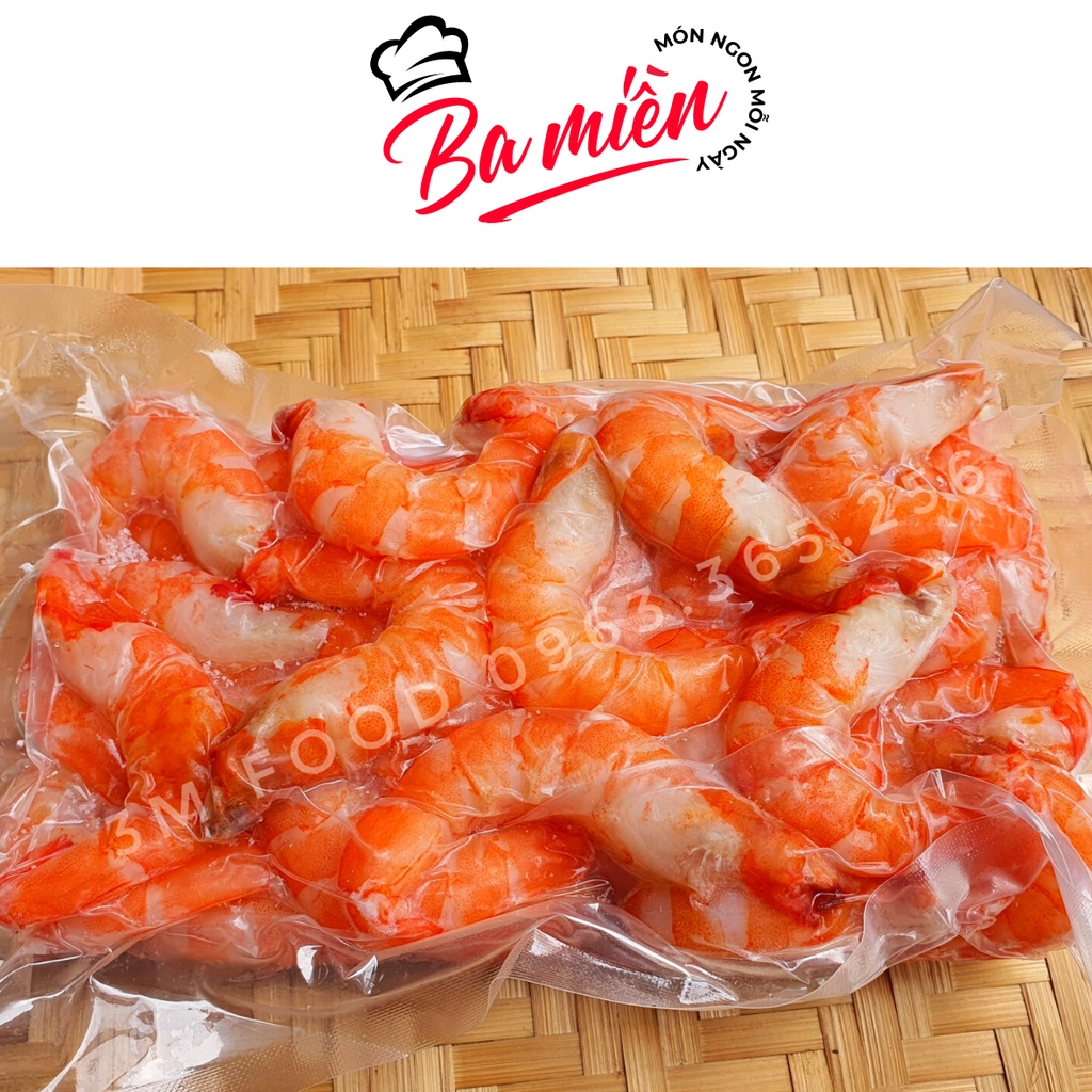 Tôm nõn hấp sơ to dai ngon khay 500gr  3M FOOD HS