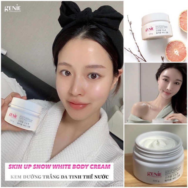 Kem Body Tinh Thể Nước Genie Skin Up Snow White Body Cream