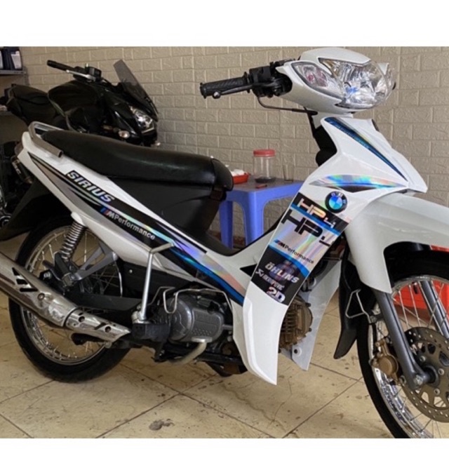 tem sirius 110 hp4 bạc xanh đen crom