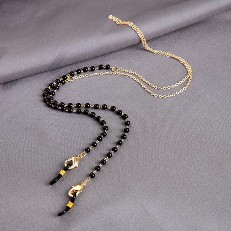 Dây đeo mắt kính đính ngọc trai giả thời trang dành cho nữ