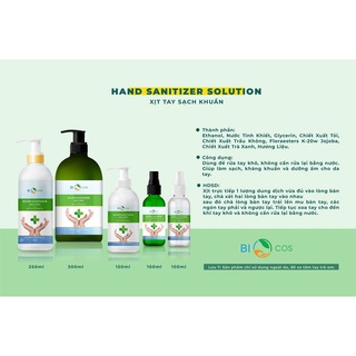 Xịt tay sạch khuẩn hand sanitizer solution biocos 100ml - chiết xuất tỏi - ảnh sản phẩm 7