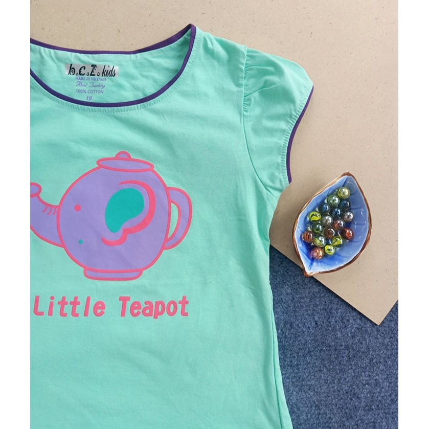 Áo thun bé gái cao cấp size cho bé gái 8- 30kg - Ninedra