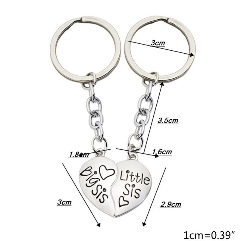 Móc Khóa Hình Trái Tim Vỡ Cho Chị Em Gái