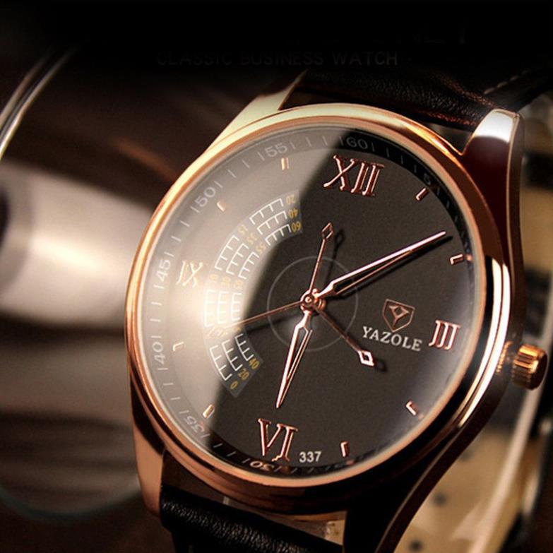 Đồng hồ nam Yazole 337 Dây da kiểu dáng độc đáo . | BigBuy360 - bigbuy360.vn