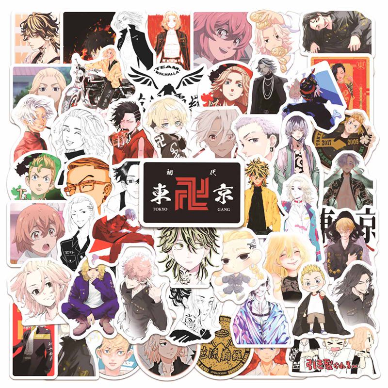 Tmdbyx Bộ 50 Miếng Dán Hình Anime Tokyo Revengers Trang Trí