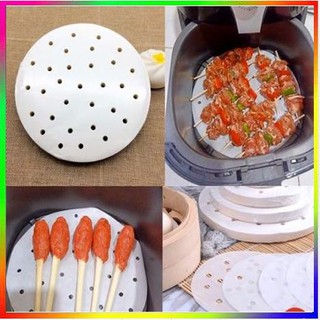 Giấy nến tròn đục lỗ SET 100 giấy nến cho nồi chiên không dầu, giấy nến nướng bánh, giấy nến tròn, giấy nến nấu ăn dai