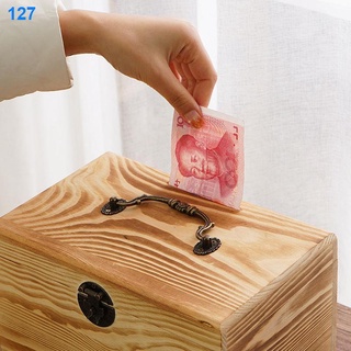 2021✎♈Con heo đất bằng gỗ có khóa
