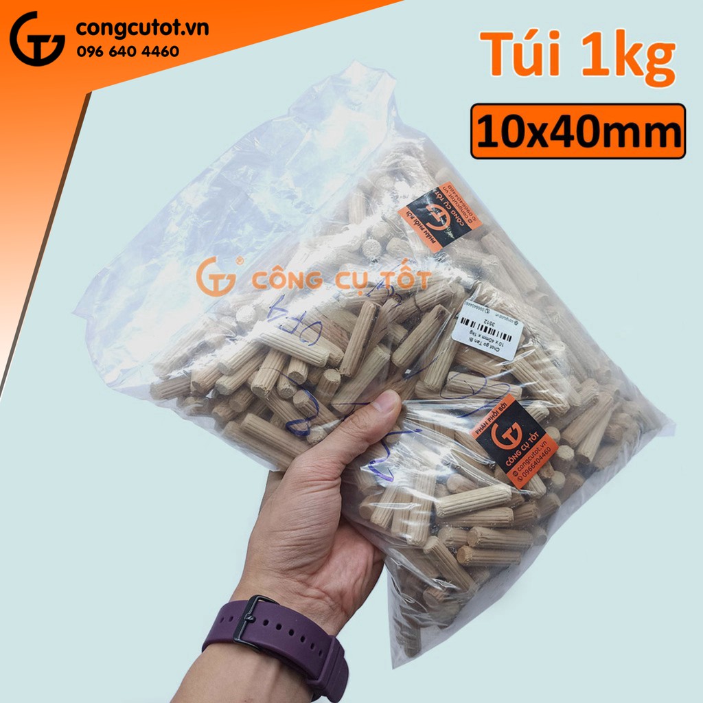 Chốt gỗ Tần Bì 10ly 40mm túi 1kg tối thiểu 450con