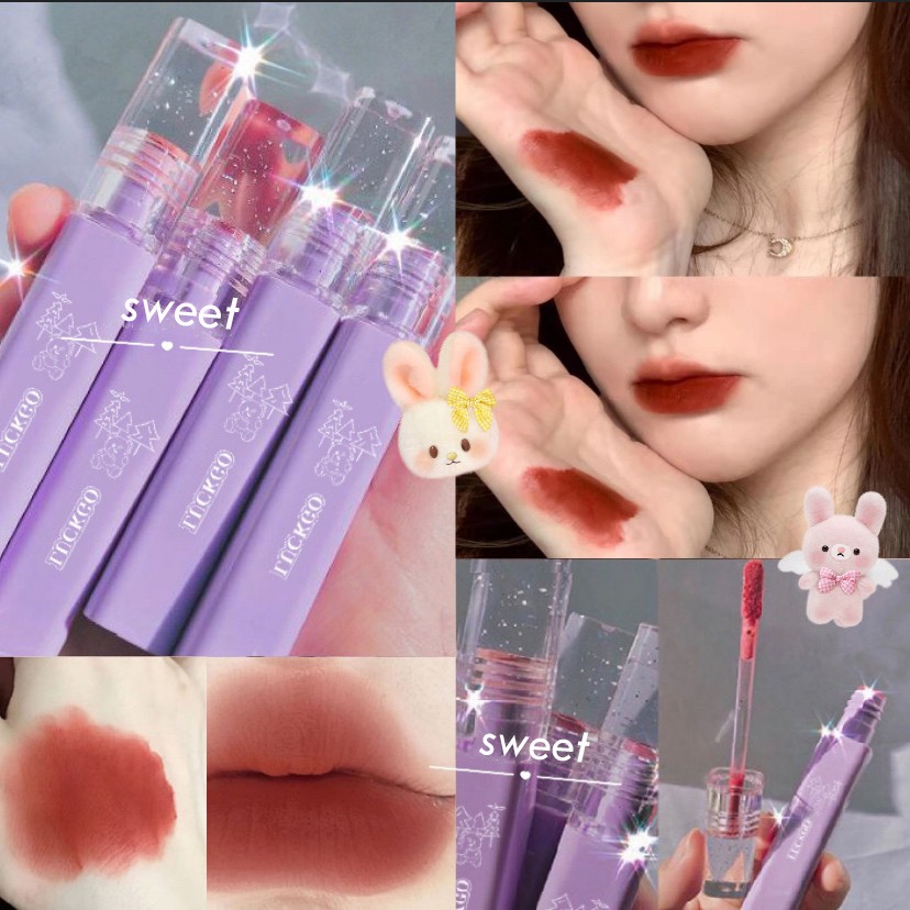 LUCKGO Bear Lip Gloss Matte Velvet Long Lasting Waterproof Lipstick