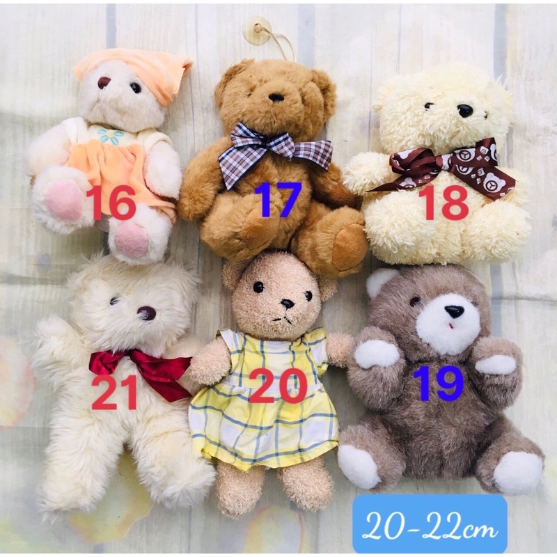 Gấu bông teddy size 15-28cm( chọn mẫu)