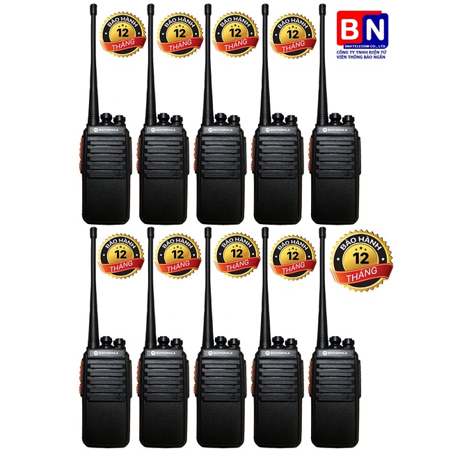 Bộ 10 Bộ đàm motorola GP650 - 2 Chế Độ Sạc, Giá Rẻ, Siêu Bền, Bảo Hành 12 Tháng