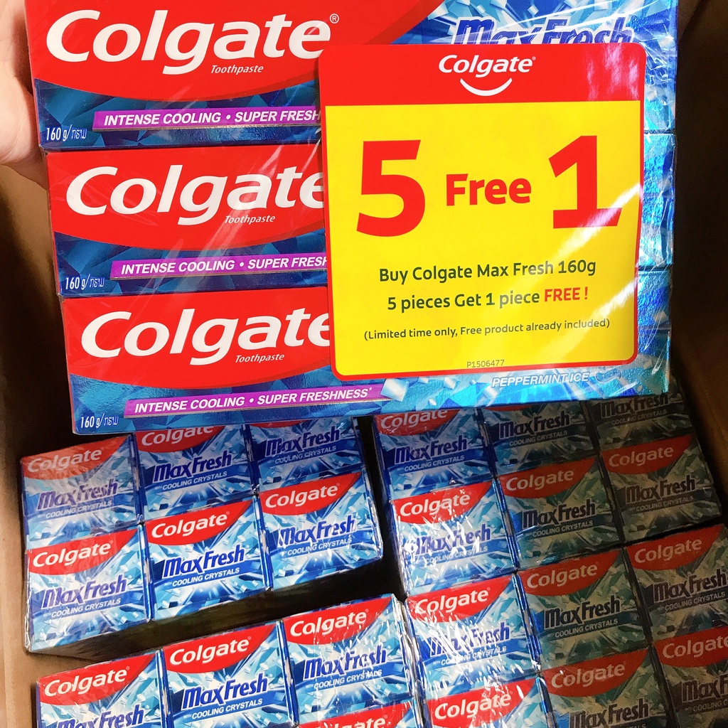 Combo 2 Tuýp Kem Đánh Răng Colgate MaxFresh 160g Thái Lan