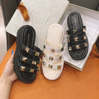 Dép nữ đế 5P quai đinh tán QC Fullbox Siêu sang