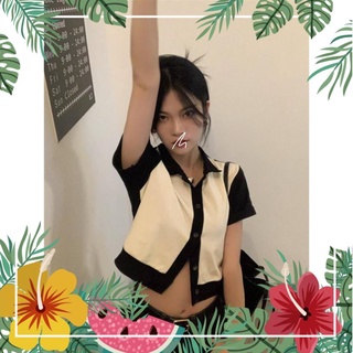 Áo thun polo croptop thời trang nữ