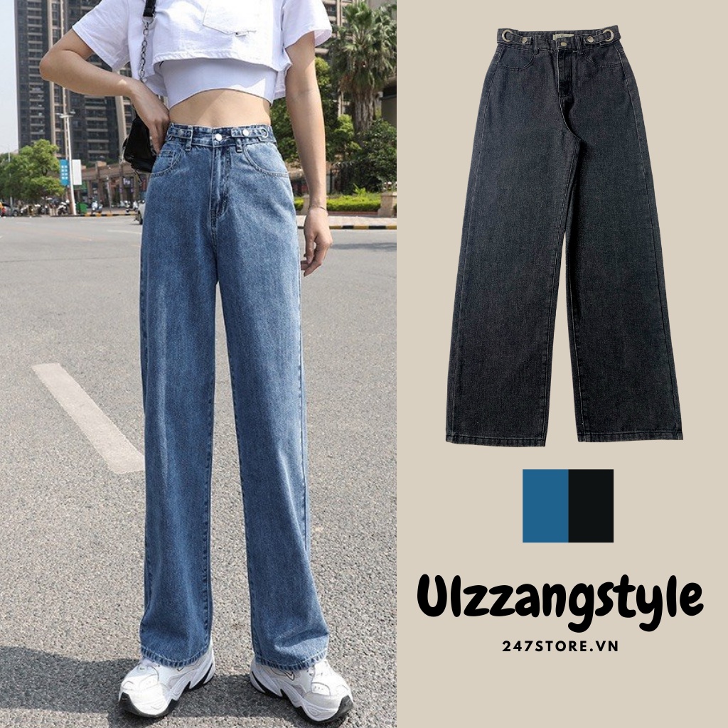 Quần jean cap cao tôn dáng 100cm Dễ Phối Đồ Dành Cho Nữ ulzzang style
