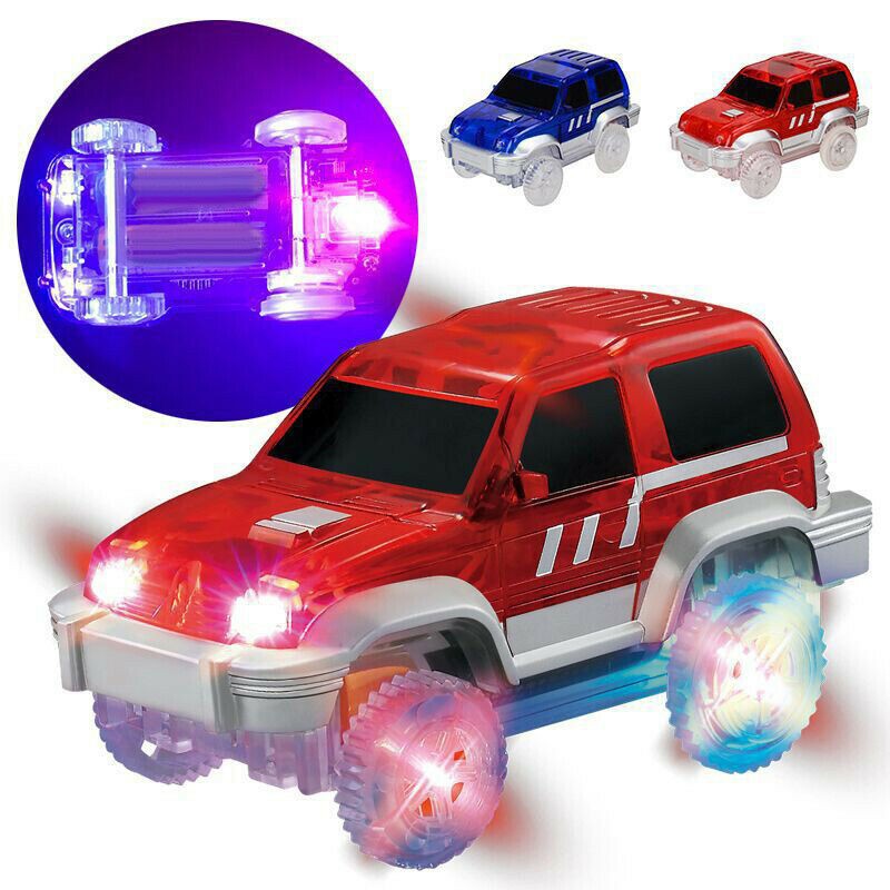 Clear Tracks Glow Cars Toys Amazing Racetrack Models Toy Light Up Car