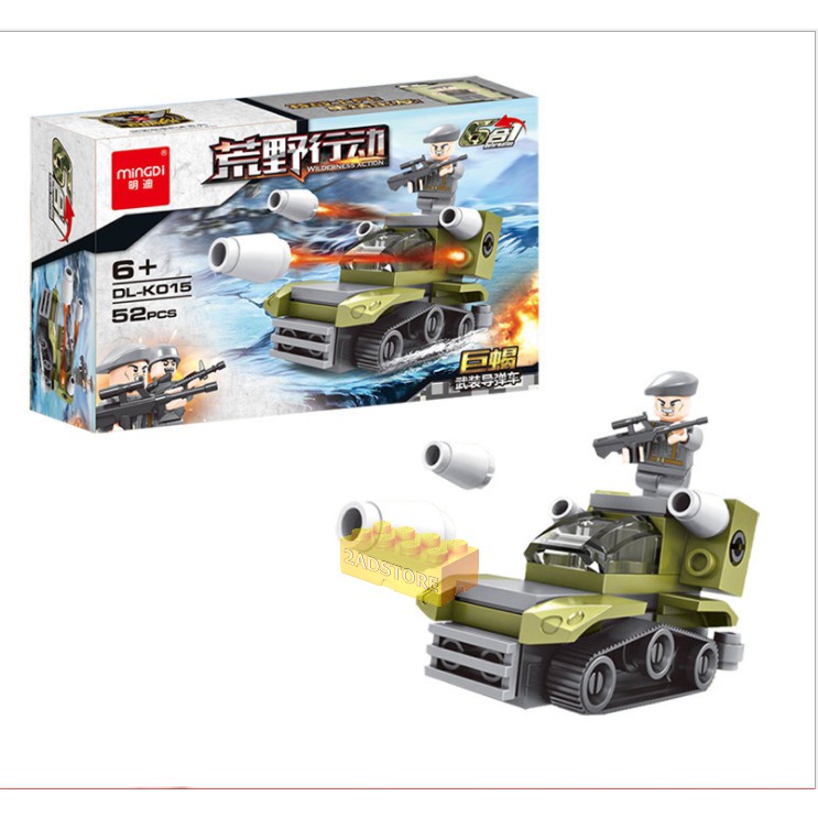 Đồ chơi lắp ráp Lego - Tàu quân sự - 6 IN 1 -  Kích thích sáng tạo cho bé - Trò chơi Xếp hình mô hình nhân vật