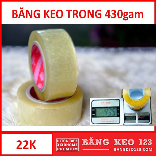 [450g/1 Cuộn] Băng keo 123 Trong cuộn lớn 450g, lõi giấy nhẹ siêu tiết kiệm Ultra Tape Xixo Home