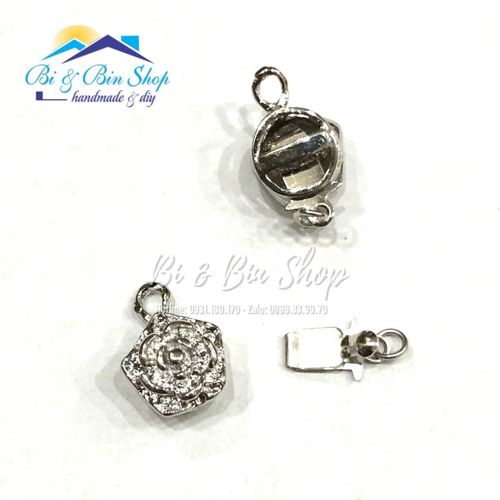 Khóa Hoa Mai Dùng Xỏ Chuỗi Ngọc Trai Làm Dây Chuyền Vòng Deo Tay Trang Sức Handmade