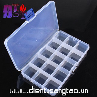 ✅ [RẺ NHẤT VIỆT NAM] ⚡ Hộp nhựa đựng linh kiện 15 ngăn 170x95x23