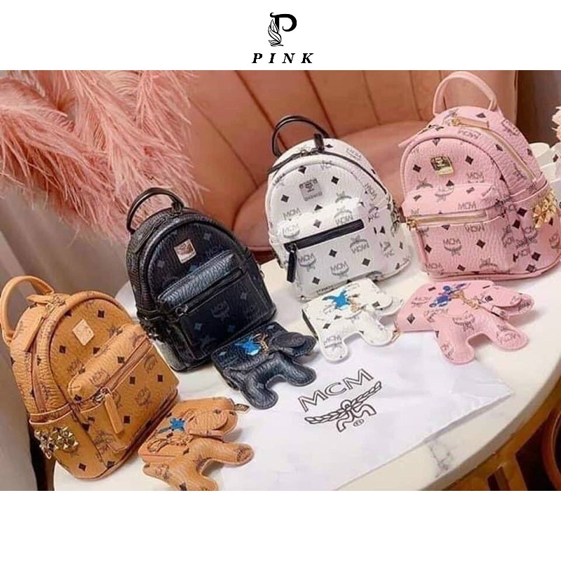 Balo mini size 22 nhỏ nhắn xinh xắn kèm 2 phụ kiện hàng full box P34 Pink Shop