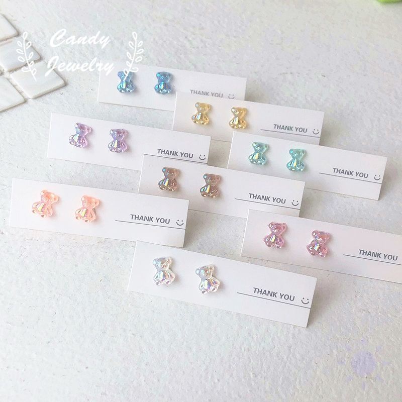 ✨✨Khuyên Tai Nhựa Acrylic Hình Gấu Màu Sắc Ngọt Ngào Thời Trang Cho Nữ