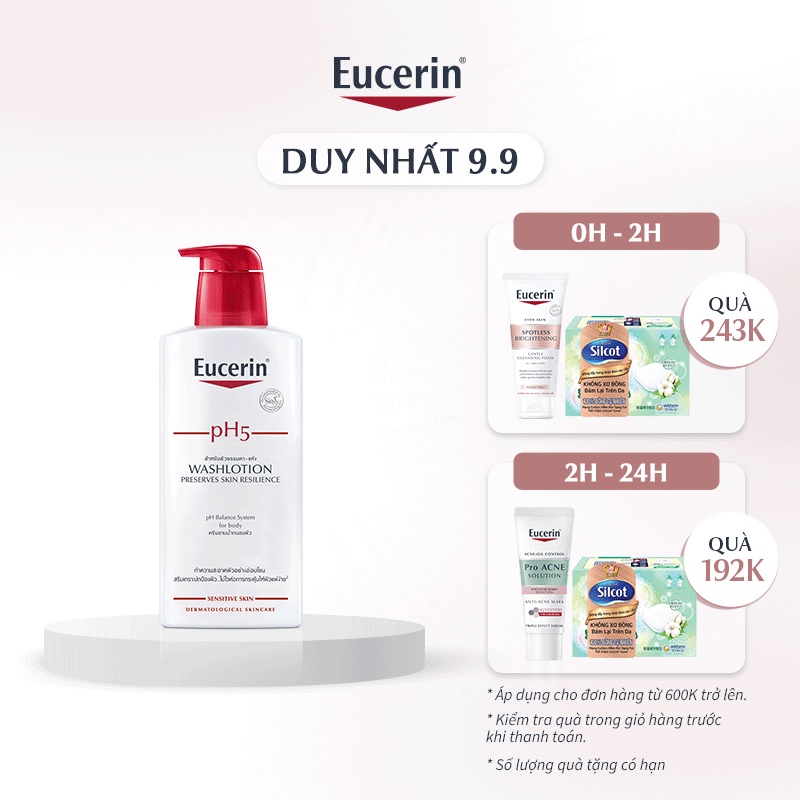 Sữa tắm cho da nhạy cảm Eucerin pH5 Washlotion 1000ml