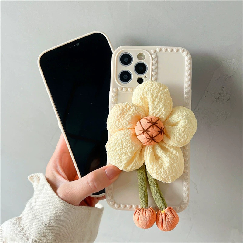 Ốp điện thoại TPU dẻo đính hoa 3D thích hợp cho IPHONE 13 PRO MAX 12 PRO MAX 11 PRO MAX XS MAX XR X 7 8 PLUS 6 6S PLUS