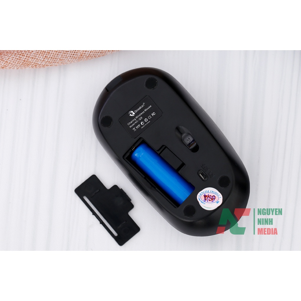 (Pin Sạc) Chuột Không Dây Pin Sạc Bosston Q9 Silent - Hàng Chính Hãng