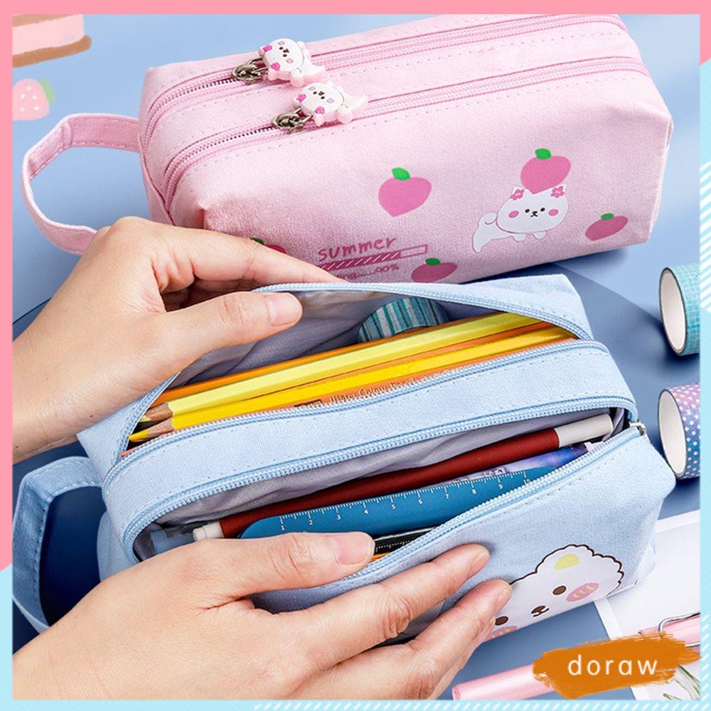 Túi Đựng Bút In Họa Tiết Hoạt Hình Dễ Thương Dành Cho Học Sinh Ốp