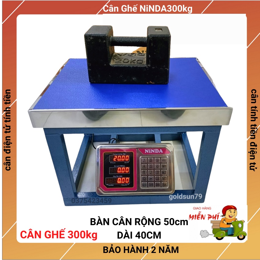 [Hàng Loại 1] cân ghế điện tử tính tiền NINDA (150kg&amp;300g) bán hàng, Làm Bằng Sơn Tĩnh Điện (Bảo Hành 24T)