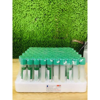 [Hộp 100 Ống] Ống Nghiệm Kháng Đông CITRATE Nắp Màu Xanh Lá 2ml