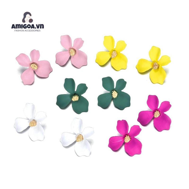 Bông Tai Dáng Dài Hình Bông Hoa Thời Trang Dành Cho Nữ