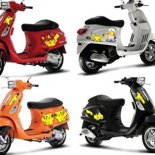 Miếng dán trang trí xe hơi / mô tô hình pikachu dễ thương xinh xắn